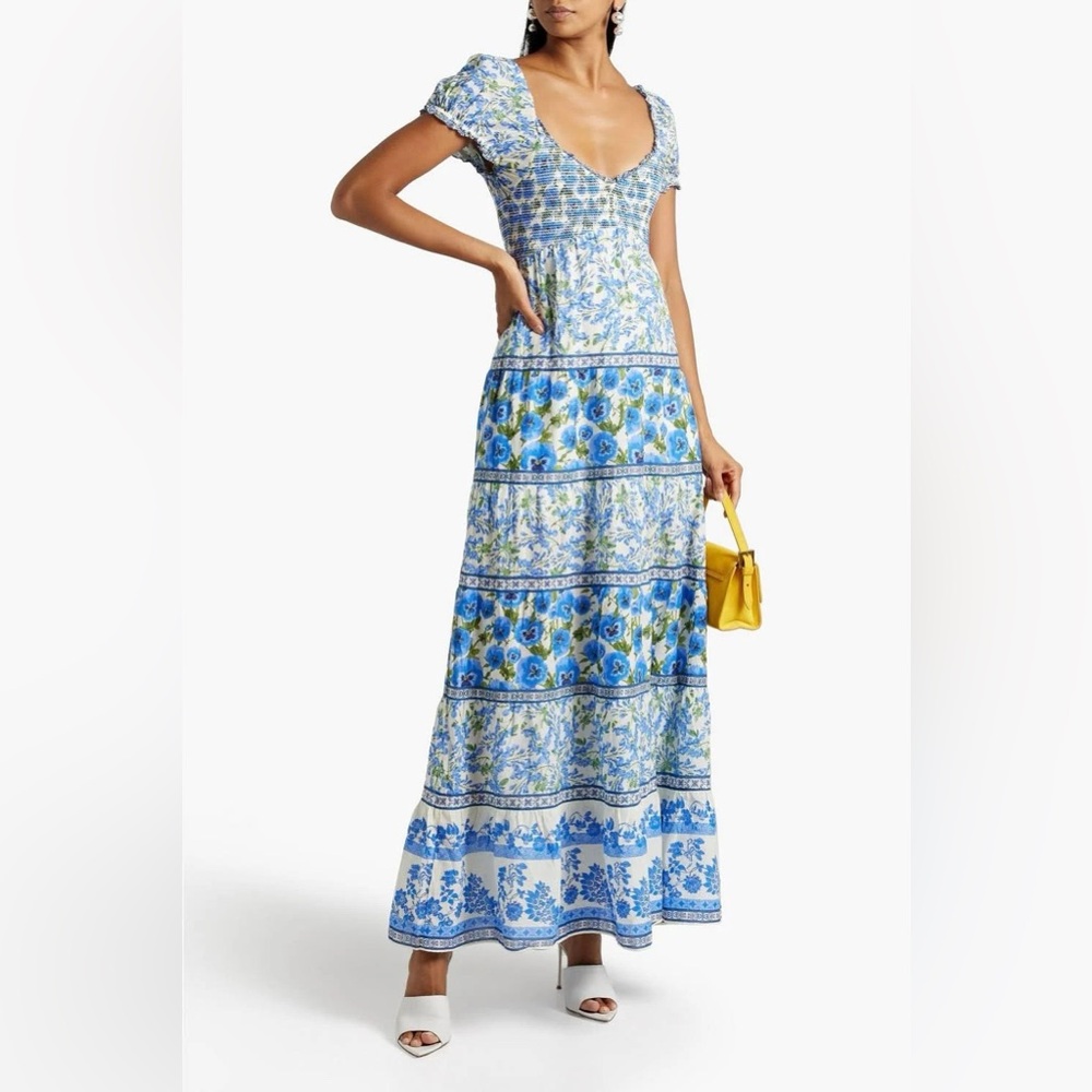 Alice + Olivia blue floral dress